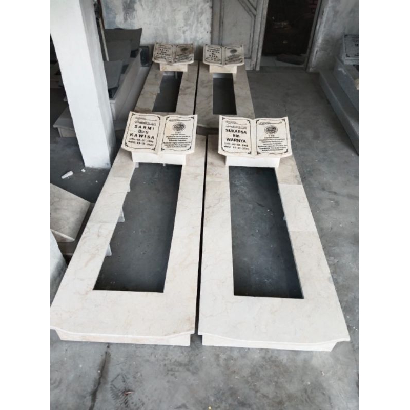 BATU NISAN KIJING MAKAM [ BIG SALE GRATIS ONGKIR ] MARMER DEWASA 1 TRAP