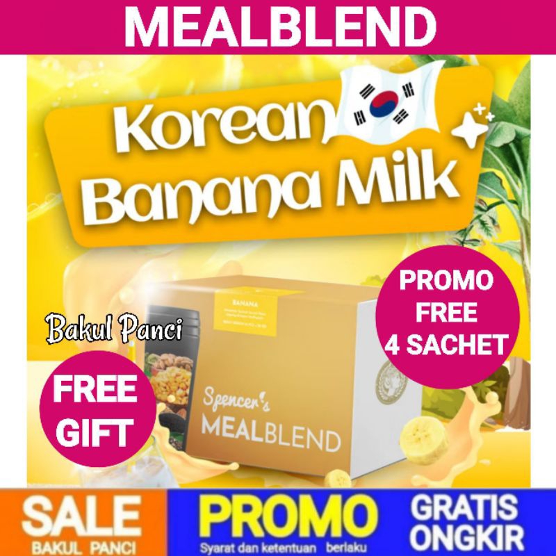 

SPENCER'S MEALBLEND - COMPLETE NUTRITION MEAL REPLACEMENT - SPENCER MEAL BLEND - NUTRISI HARIAN ALAMI DIET SEHAT METABOLISM BOOSTER - BANANA