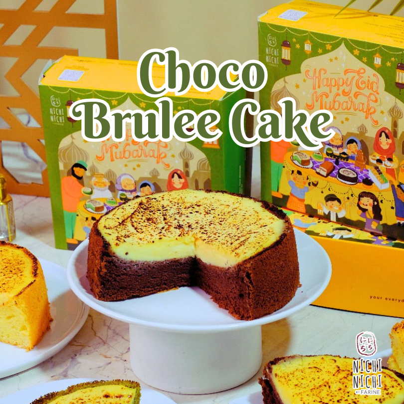 

BRULEE CAKE KUE ULANG TAHUN - Choco Chesee Bolu Coklat Best Seller Cheesecake Lembut Lumer - Nichi Nichi by Farine