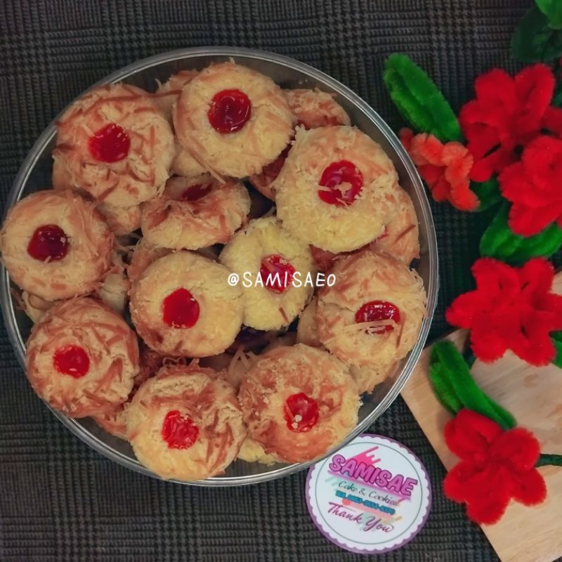 

Kue Kering Homemade Thumbprint Cheese Strawberry | Kue Lebaran | Kue Hari Raya | Kue Imlek