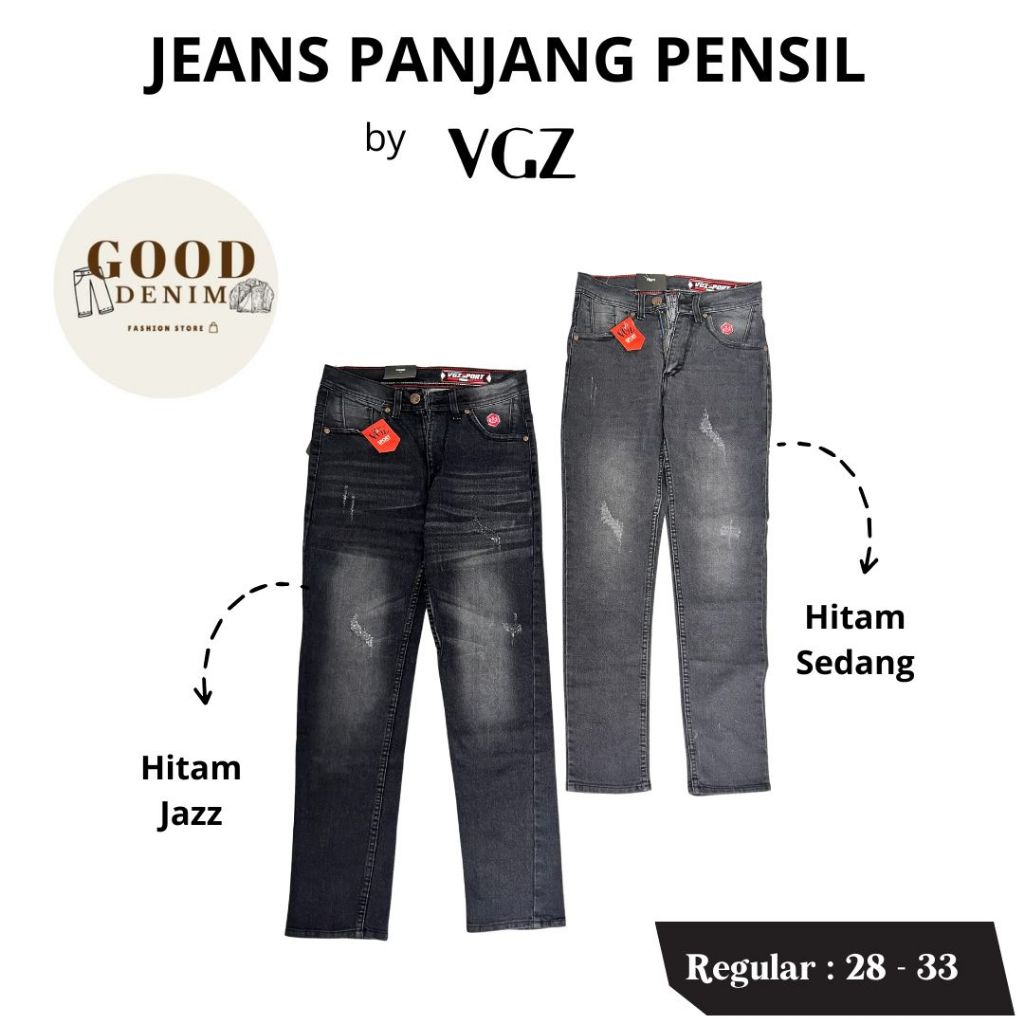 Celana Jeans Panjang Pensil Pria Skinny Celana Stretch VGZ Sport