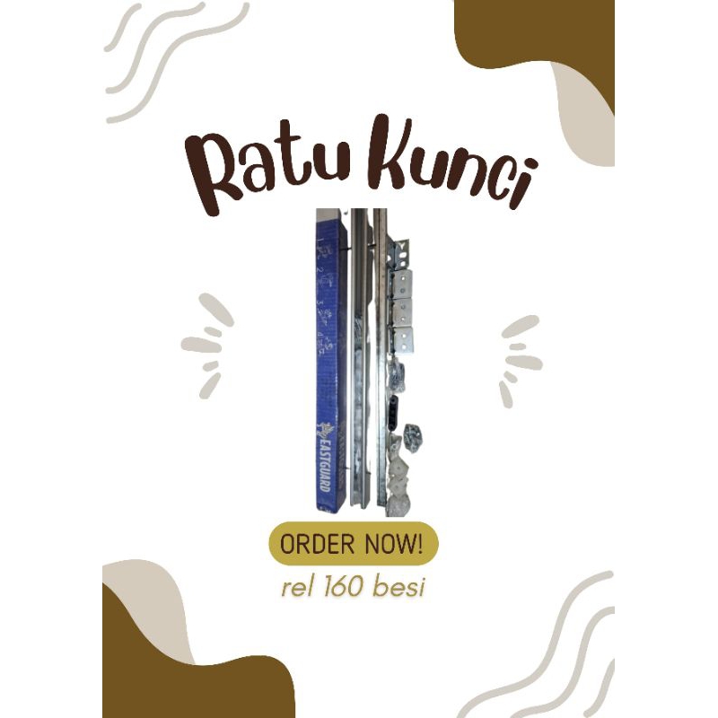 REL PINTU GESER BESI / REL PINTU SLIDING GALVANIS UKURAN 160cm