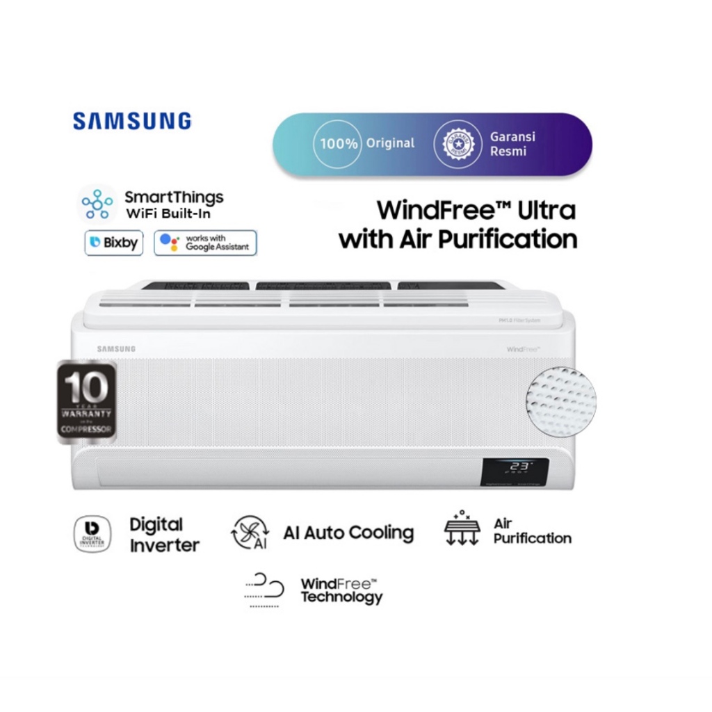 Samsung AC Wall Mounted Split WindFree Ultra with Air Purification 2 PK - AR18CYKAAWKNSE