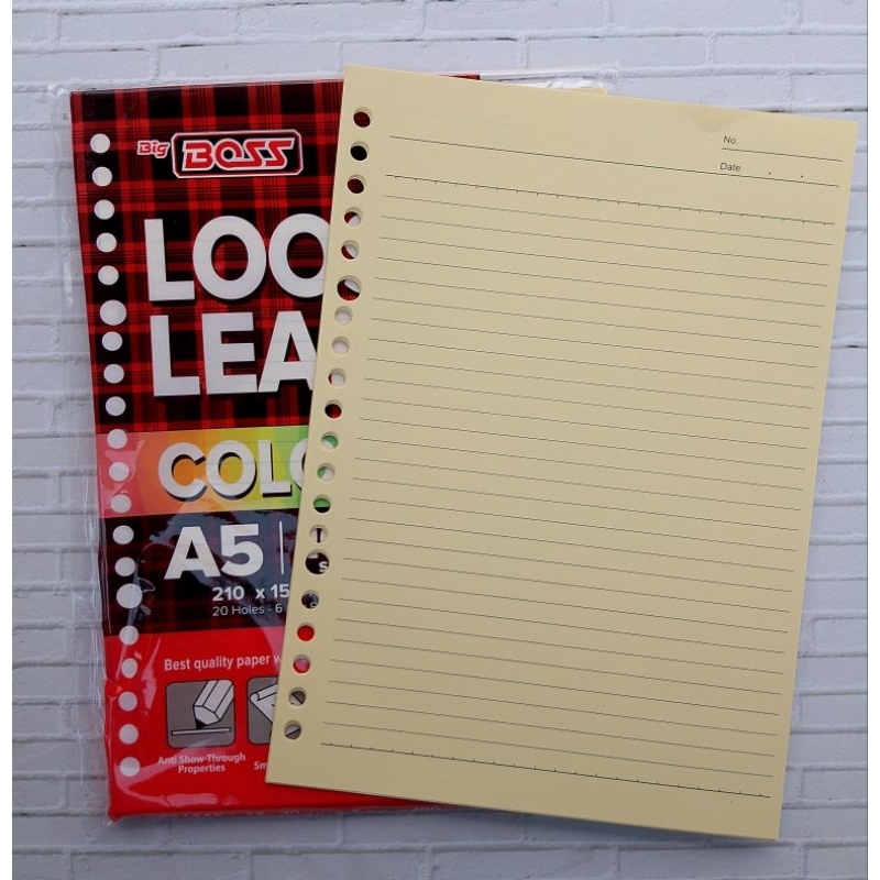 

Loose leaf 50 lembar warna kuning garis BBO