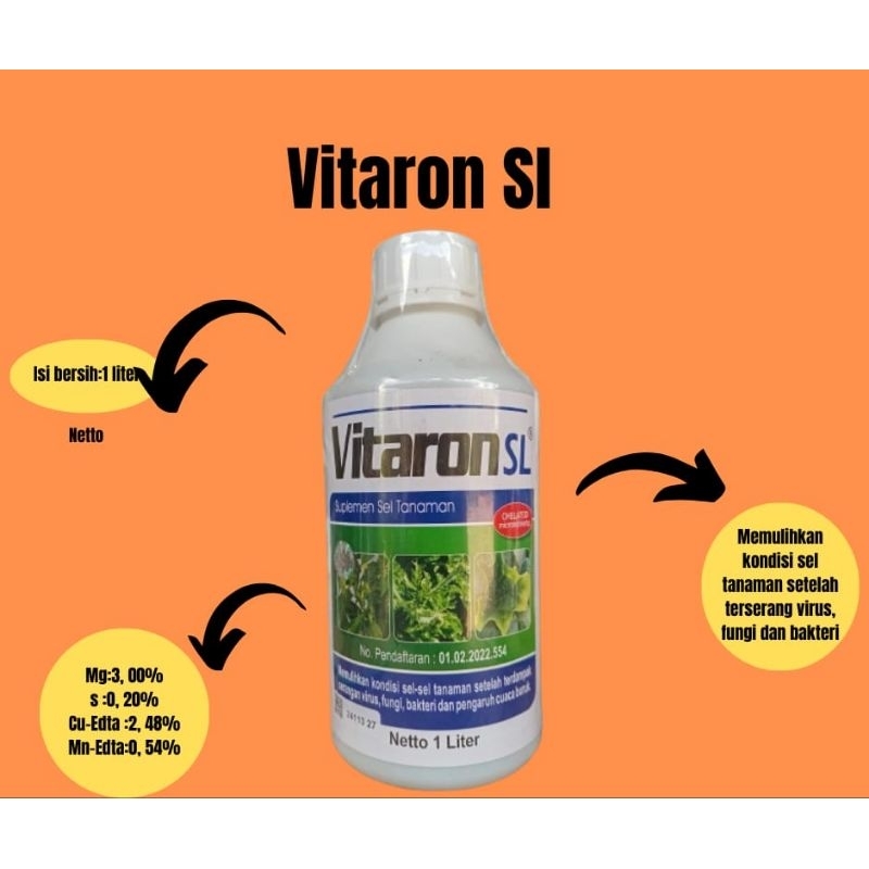 VITARON SL 1L SUPLEMEN SEL TANAMAN / PUPUK DAUN CAIR