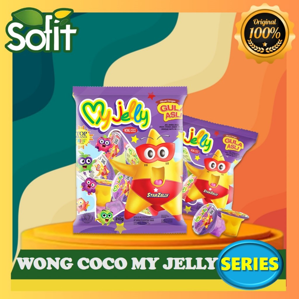 

Wong Coco My Jelly 5pcs & 15pcs - StarZelly MyJelly - Jelly Anak Favorit - Agar Gula Asli - SOFIT