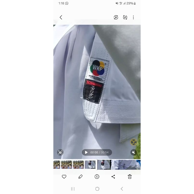 baju karate kata tomido starion #bajukata#original standar wkf
