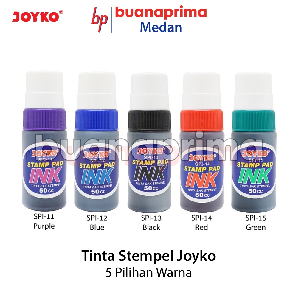 

TINTA STEMPEL JOYKO Biru Violet Ungu Hitam Merah Hijau Refill Ink Bantalan Bak