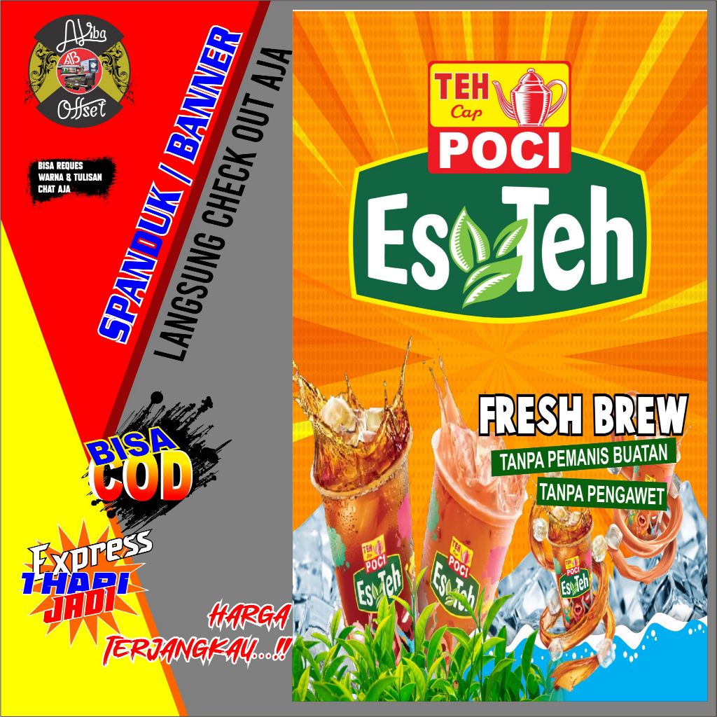 SPANDUK BANNER ES TEH POCI 60120