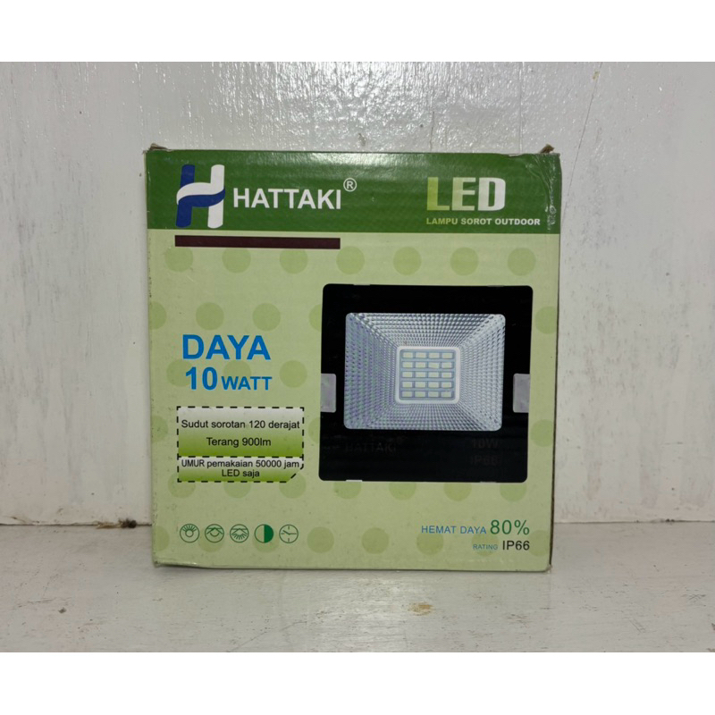 Lampu Sorot LED Hattaki 10watt / Lampu Sorot Outdoor Hattaki 10watt Cahaya Putih