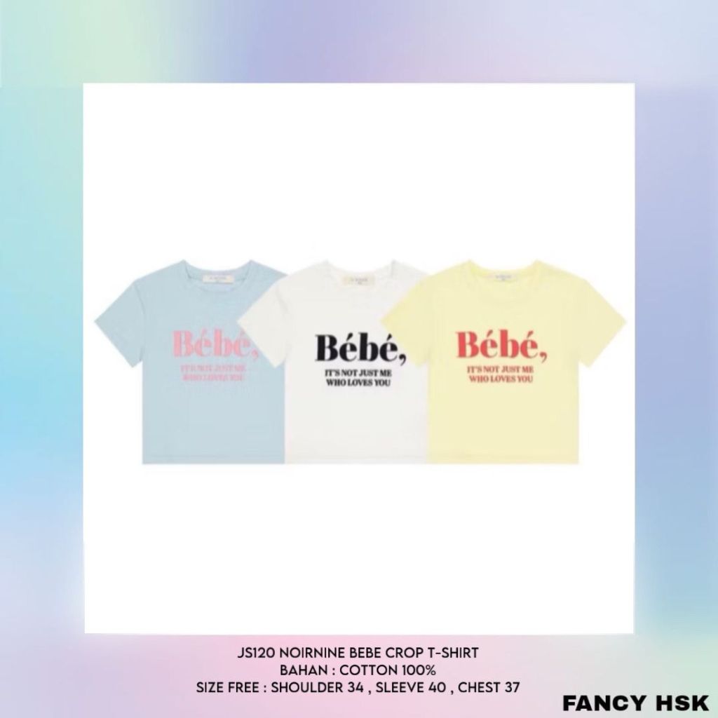 KOREA NOIRNINE BEBE CROP TSHIRT JS120