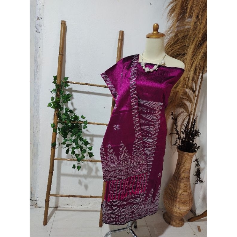 Songket silungkang warna pink silver, pink fanta, magenta, songket padang