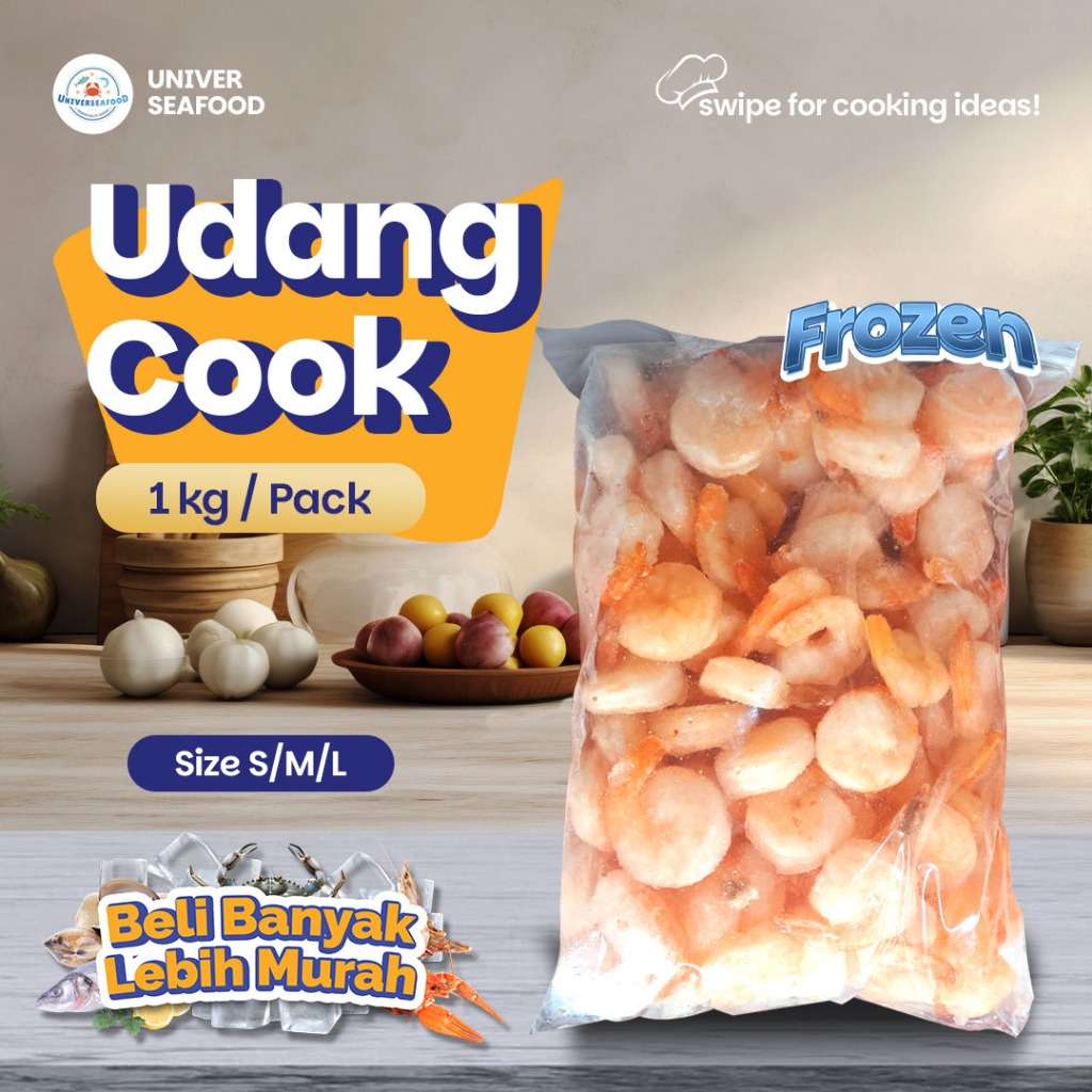 

Udang Kupas Cooked 1kg Termurah Se-Marketplace !!!