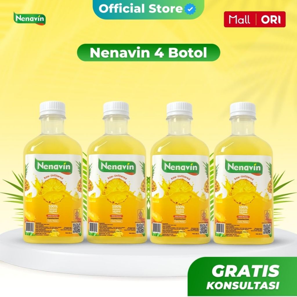 

Nenavin Official – Cuka Nanas Efektif Mengatasi Kolesterol & Asam Urat Tinggi – 4 Botol