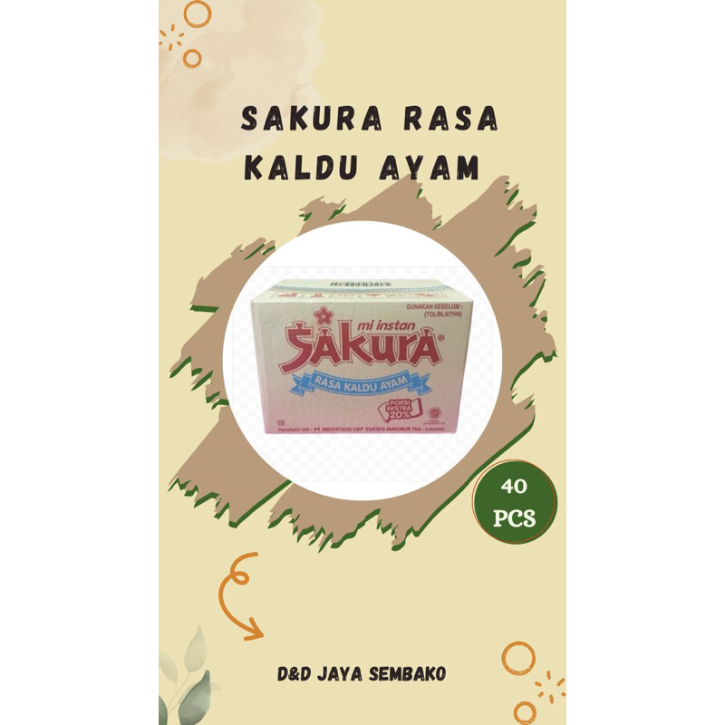 

[ 1 Dus ] Mie Sakura isi 40Pcs