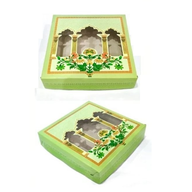 

5 Pcs Box Idul Fitri Ukuran 25x25x5cm Dus Packaging Kue Kering 4 Toples 250gr Eid Mubarak