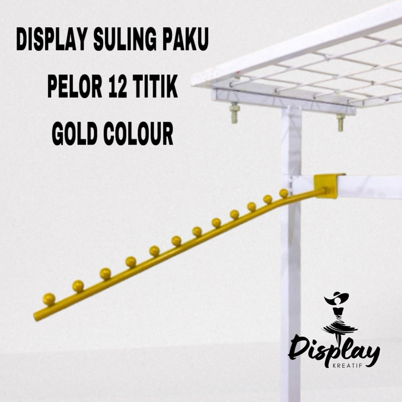 Suling Pelor Display Gantungan Pakaian 12 Titik Gold / Gantungan Baju Hanger Baju Anti karat / Hange