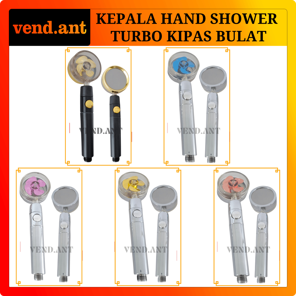Kepala Gagang Hand Shower Kipas Turbo Fan Kamar Mandi