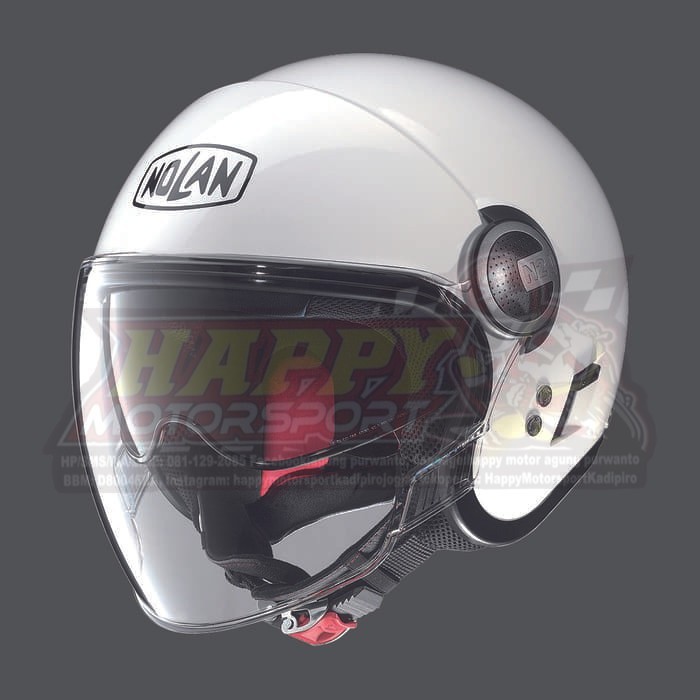 Helm Nolan N21 Visor Classic Metal White Half Face