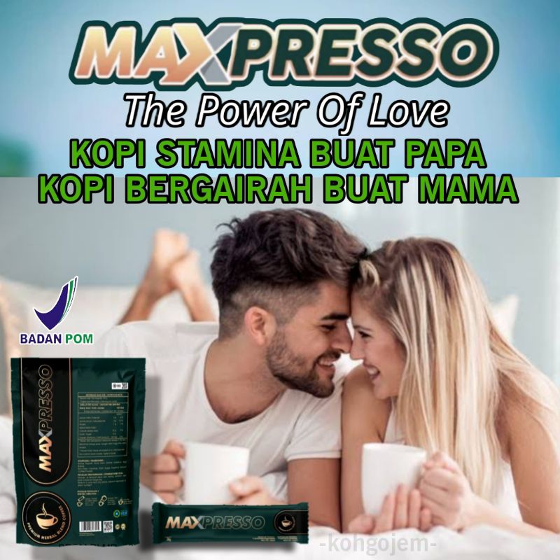 

KOPI MAXPRESSO - KOPI ARABICA DENGAN PERPADUAN GINSENG DAN BAHAN PILIHAN UTK MENJAGA STAMINA DAN DAYA TAHAN TUBUH SERTA ENERGI PRIA & WANITA (1BOX 5sachet) ORIGINAL Bpom Halal