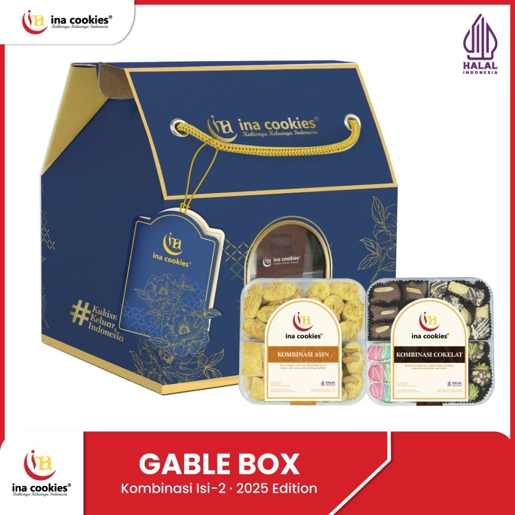 

Hampers Gable Box Kombinasi Ina Cookies Kue Kering Premium