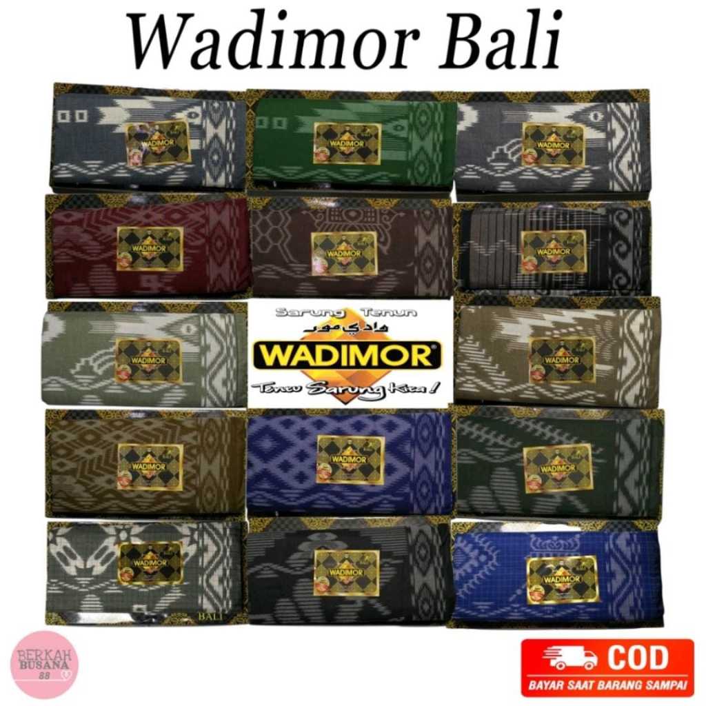 Sarung Tenun Pria Dewasa Wadimor Motif Bali Original Warna Baru