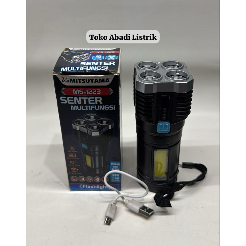 Senter Multifungsi Mitsuyama Senter Lampu Sorot LED OSL+COB