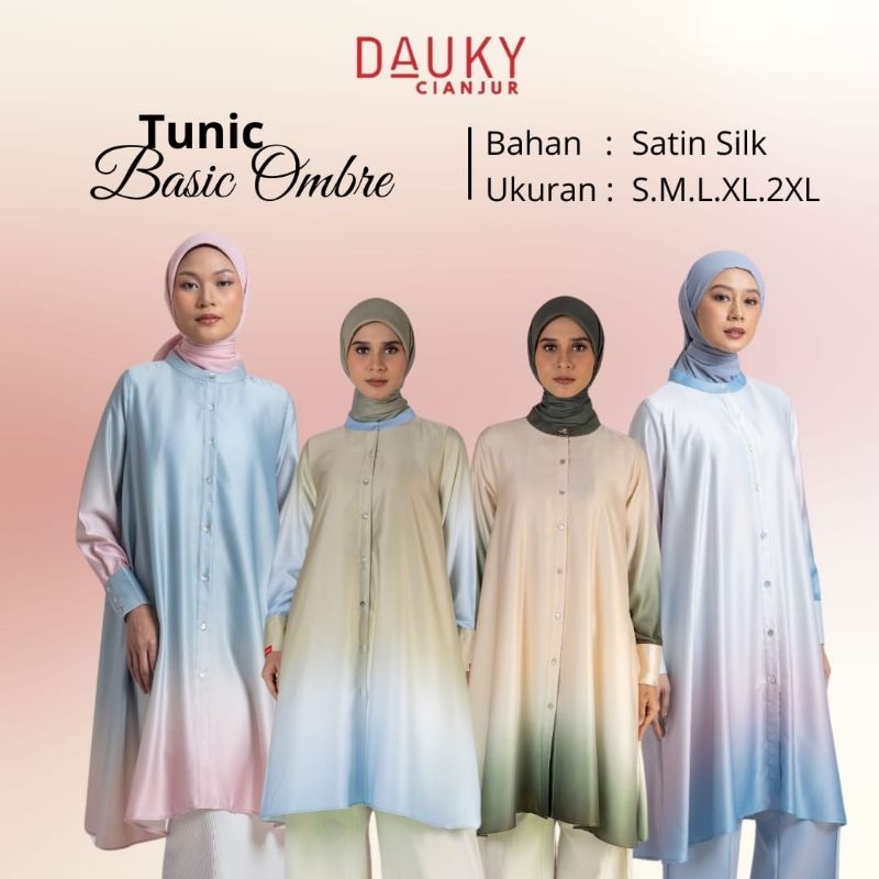 TUNIK DAUKY ELZATTA L TUNIC BASIC OMBRE BAHAN POLY RAYON TUNIK ELZATTA TERBARU DAUKY TUNIK TUNIK ELZ