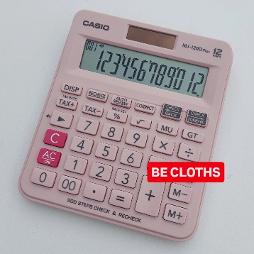 

Casio MJ-120D Plus Pink dan Light Blue - Kalkulator check correct Meja Office Colourfull MJ120 D PLUS