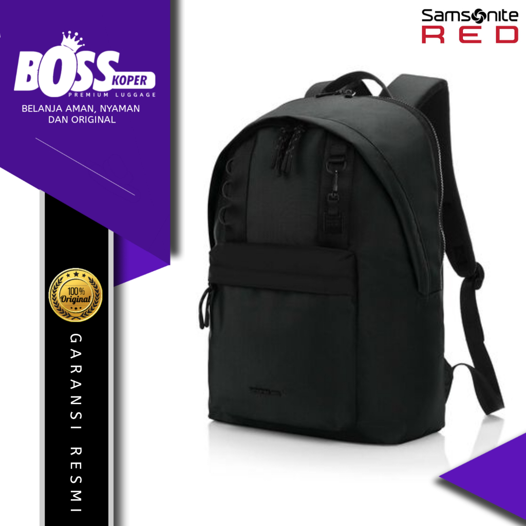 SAMSONITE RED Backpack pria urban ransel laptop 16 inch casual daily original