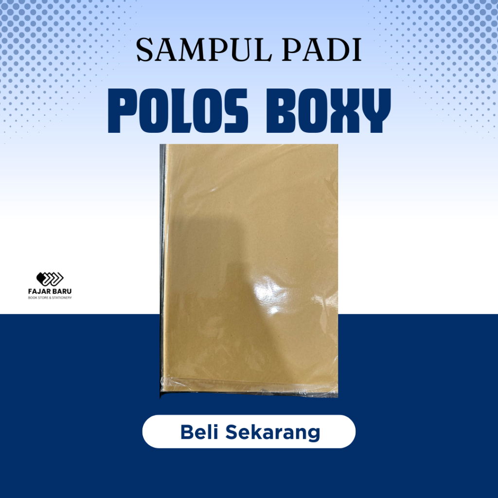 

[ PAK / ISI 20 LEMBAR ] SAMPUL KERTAS PADI BUKU BOXY