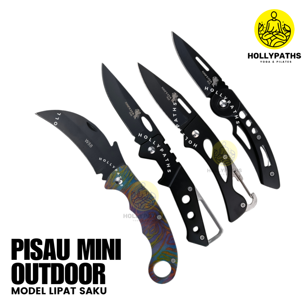 Pisau Survival / Pisau Saku Lipat Mini Portable | Pisau Camping Hiking Outdoor | Kerambit Knife