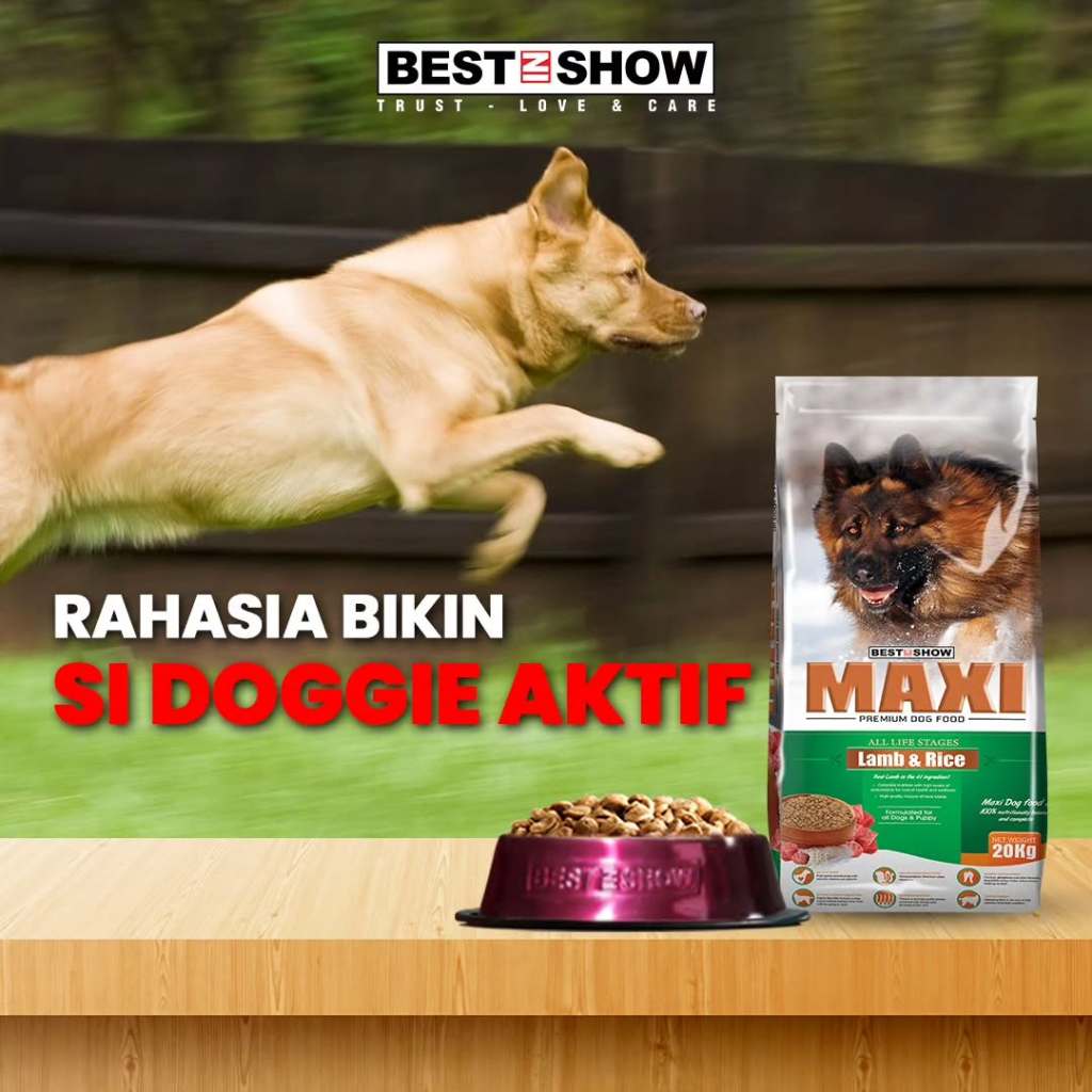 Maxi Dog food 20kg Lamb - Makanan Anjing lamb&rice