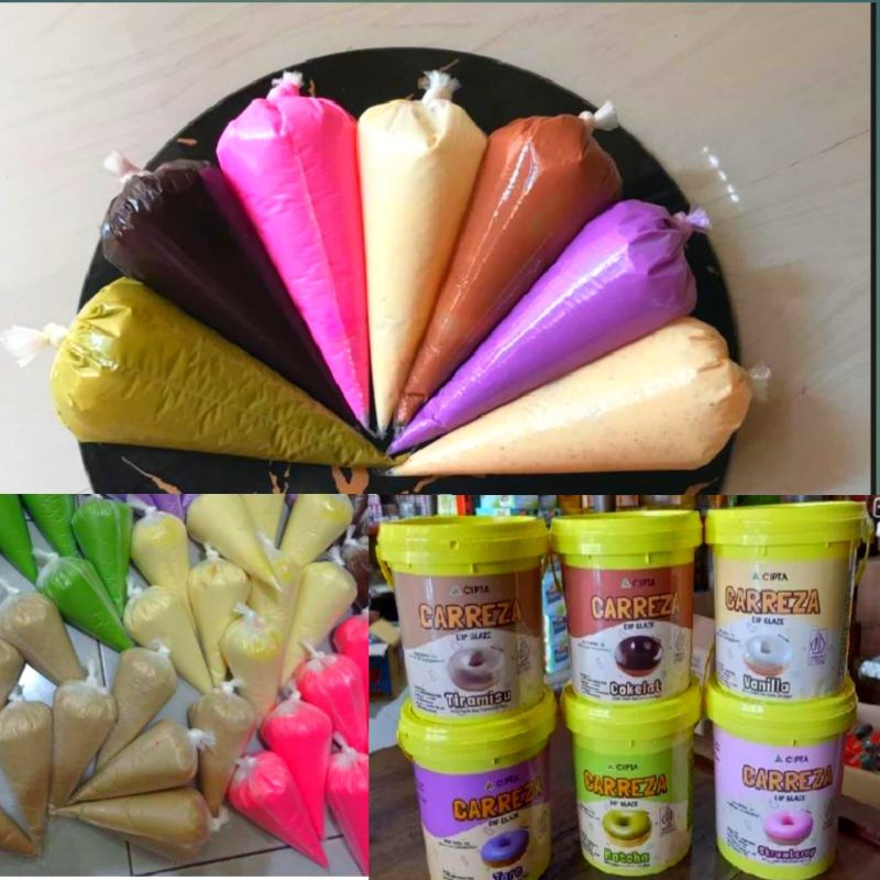 

( 100 Gram ) CARREZA DIP GLAZE REPACK 100 GRAM TERMURAH TOPING DONAT DAN KUE
