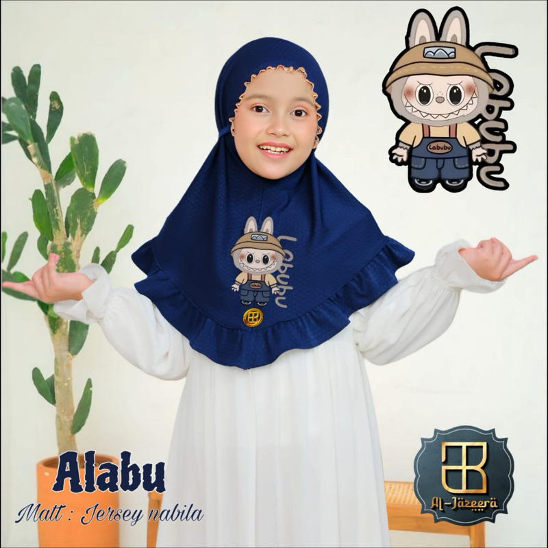 HIJAB INSTAN ANAK Al-JAZEERA LABUBU ALABU ADEM NYAMAN DIPAKAI ORI AL-JAZEERA