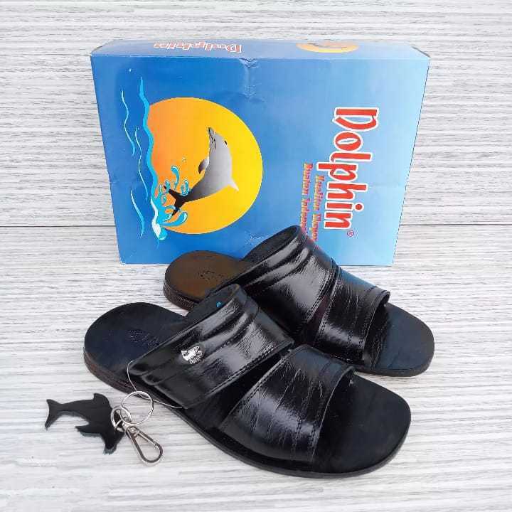 Dolphin Sandal Slide Pria Kulit Asli "D-25" Classic Series Sandal Kulit Pria Sandal Kulit Sandal Sli