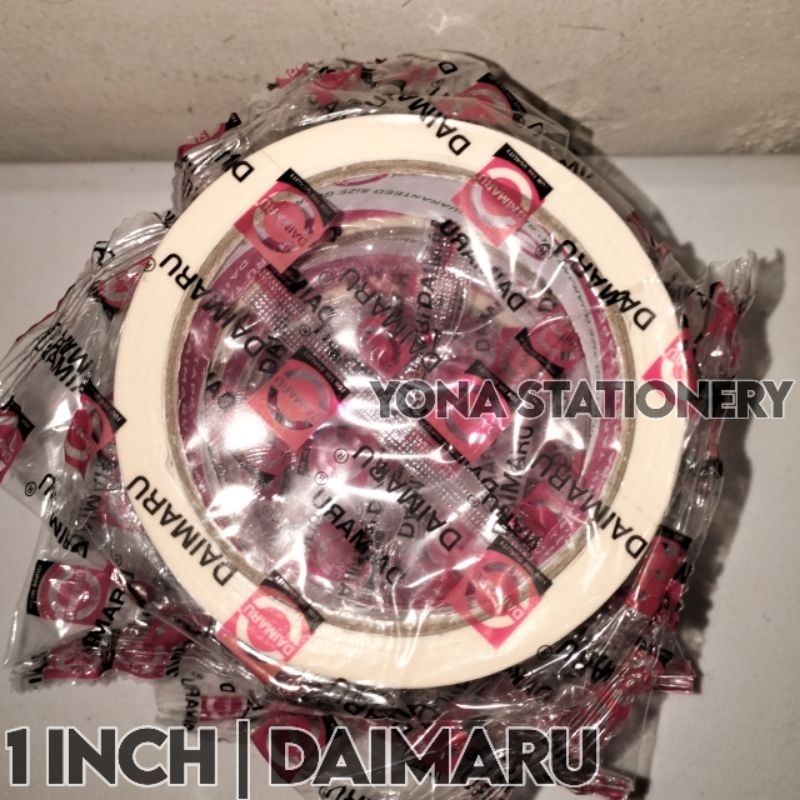 

Lakban Kertas/Masking Tape Daimaru 1 Inch | 24mm x 20m