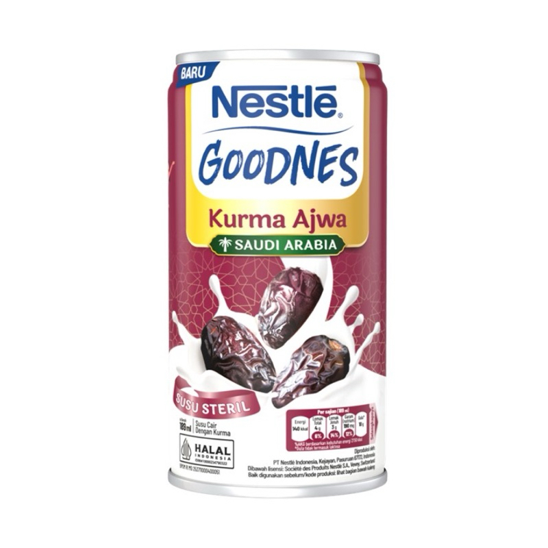 

Nestle Goodnes Kurma Ajwa Arab Saudi Susu Steril 189 ml