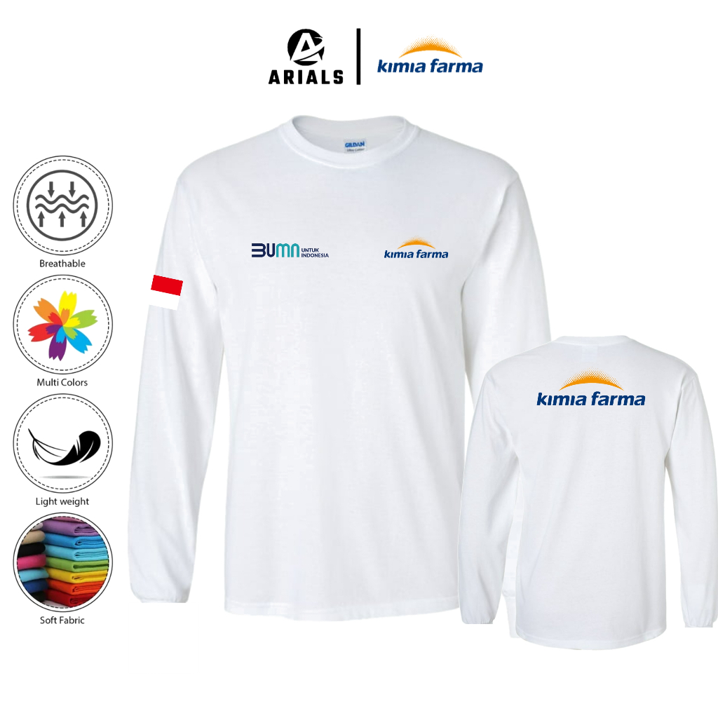Arials Kaos Baju Lengan Panjang Kimia Farma BUMN Untuk Indonesia