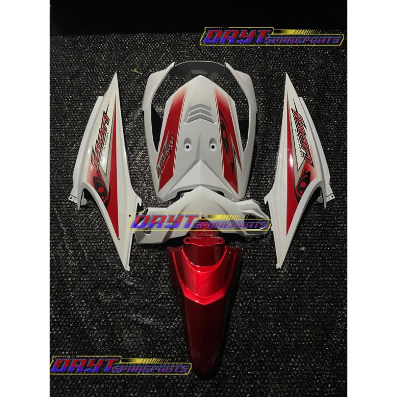 BODY HALUS SATU SET HONDA BEAT KARBU TAHUN 2008-2012 WARNA MERAH MARUN MIX PUTIH LIST ICON MATA 2