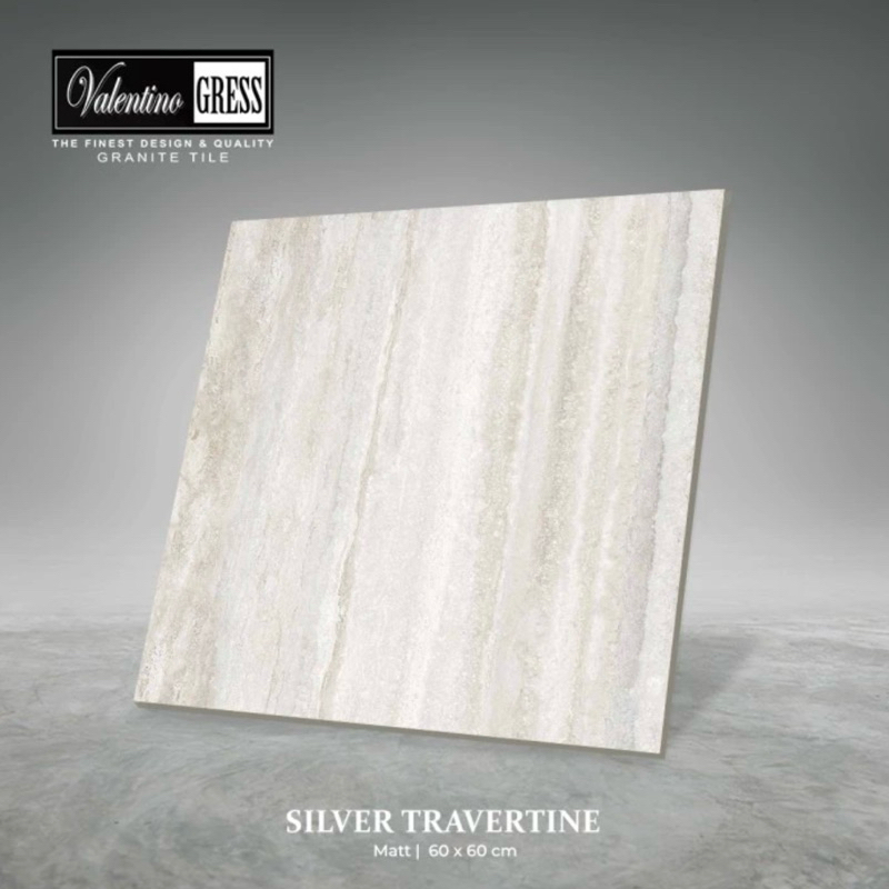 Granit 60x60 Valentino Gress Silver Travertine | Matt