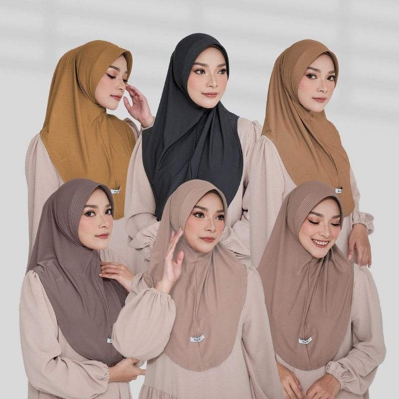 Dhinda Hijab - Daily Hijab Instan Size M (Jersey Ity Terbaik) Bergo Hamidah Ternyaman mirip dhinda h