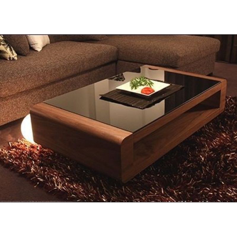 Meja Tamu Minimalis Kayu Jati Plus Kaca - Meja Tamu Sofa