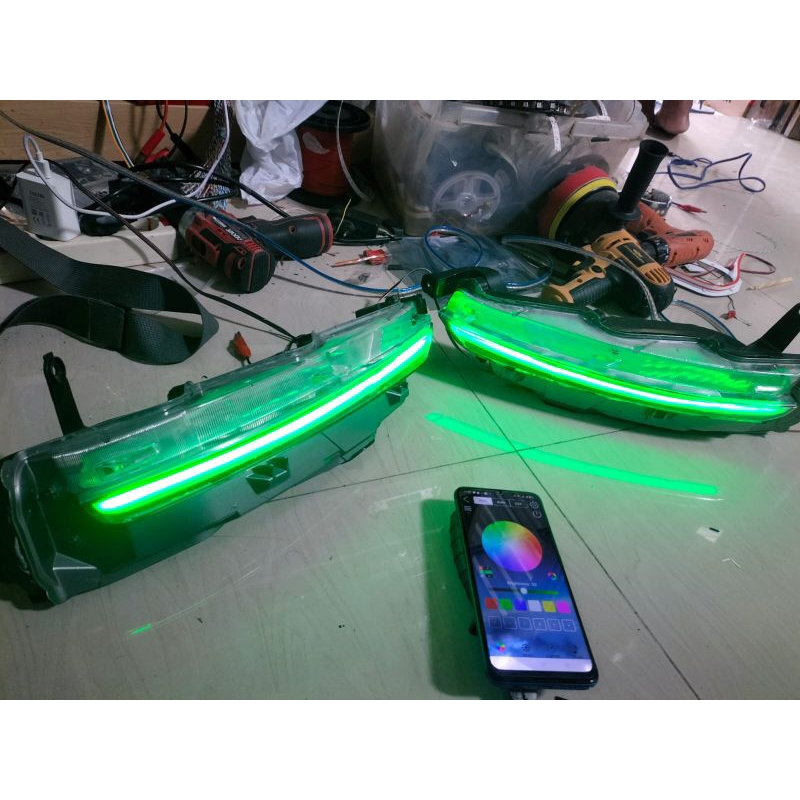 DRL FORTUNER VRZ WELCOME SEIN RUNNING LED RGB 210 MODE WARNA PILIHAN