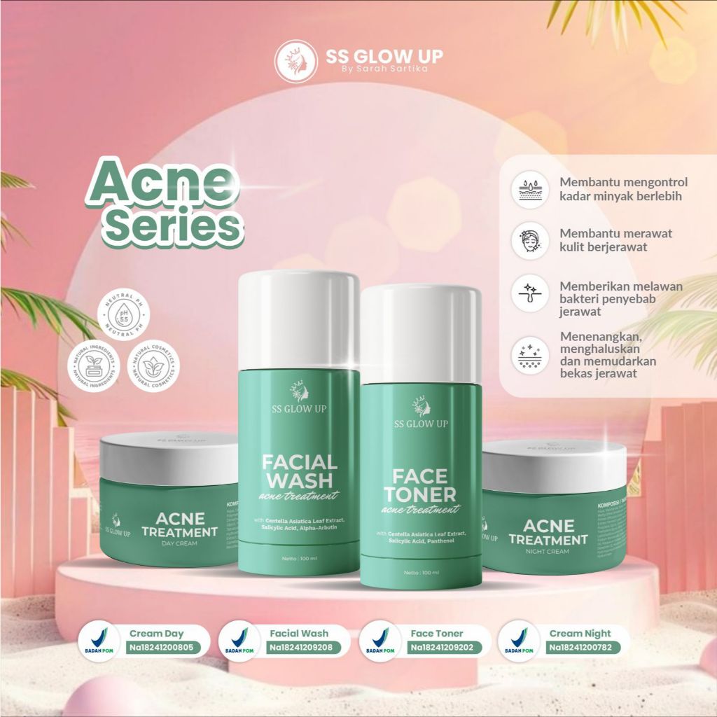 Paket Glow Up Full BPOM Booster Expert Series Terbaru BY SS Glow Up Sarah Sartika