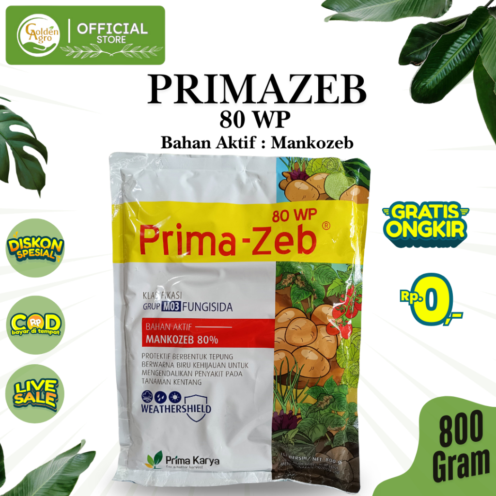 FUNGISIDA PRIMAZEB 80WP WP 800GR GR GRAM