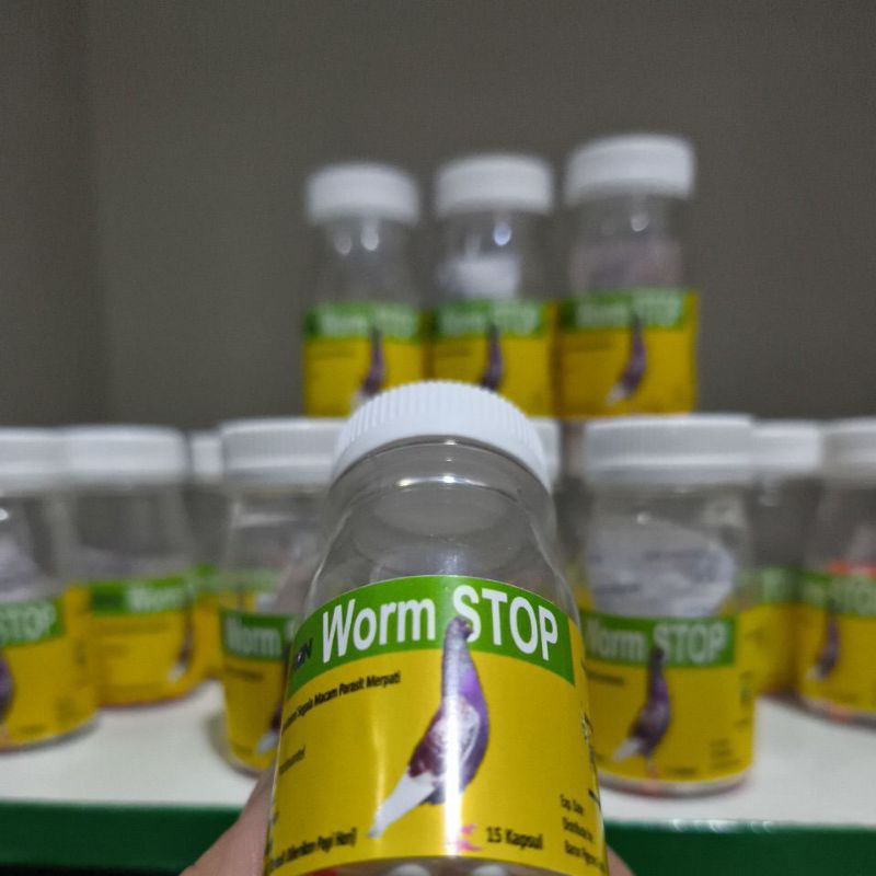 Worm Stop Baron Merpati isi 15 kapsul