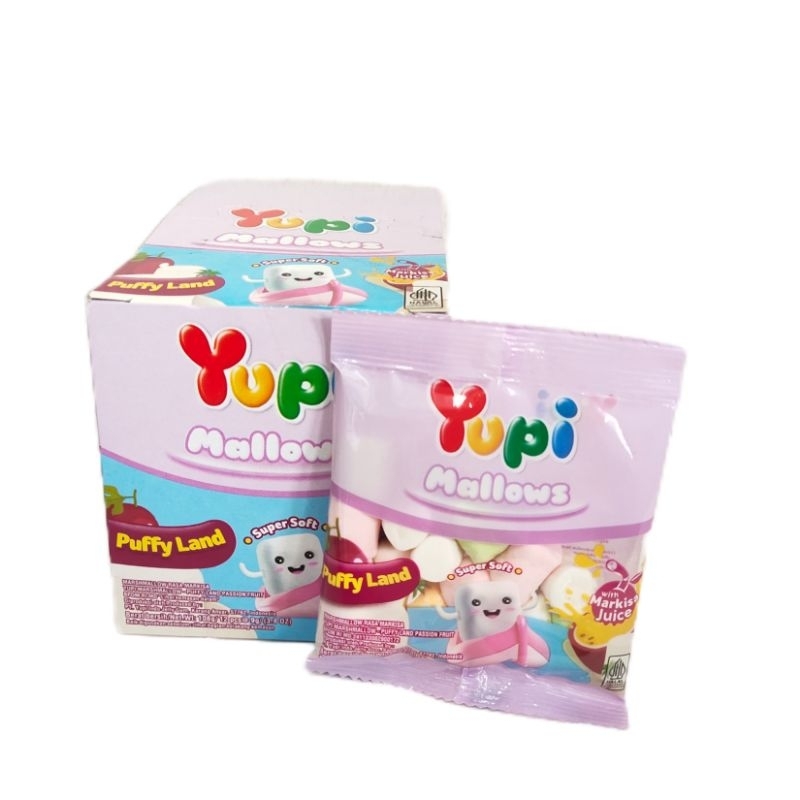 

YUPI MALLOWS PUFFY LAND MARKISA JUICE ISI 12 BUNGKUS PERKOTAK