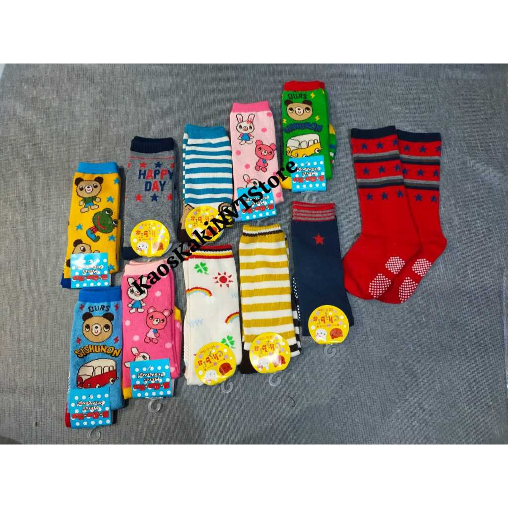 Kaos Kaki anak Tk Panjang anti slip dan Non anti slip