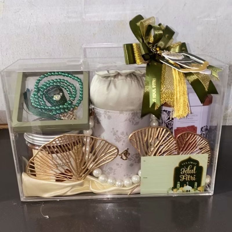 

box hampers akrilik / bentuk koper 30x10x20cm (BOX ONLY)